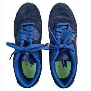 Nike AIR MAX Blue Suede Athletic Shoes Women Size 7.5 - COOL!